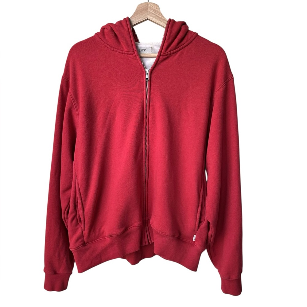 AYR Loop Full Zip Hoodie Red‎ size L Unisex